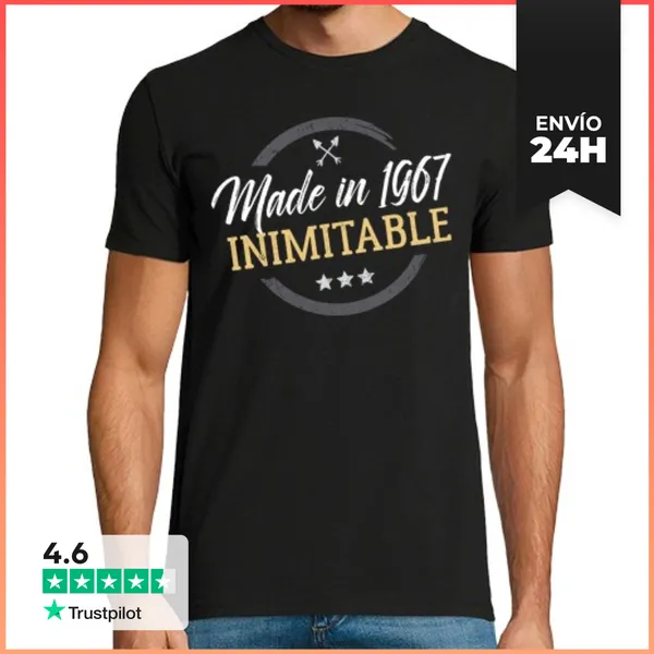 Camiseta Hombre Clásica Made In 1967 Inimitable LaTostadora