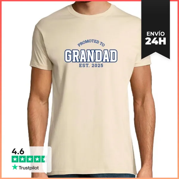 Camiseta Hombre Clásica Ascendido A Abuelo 2025 LaTostadora