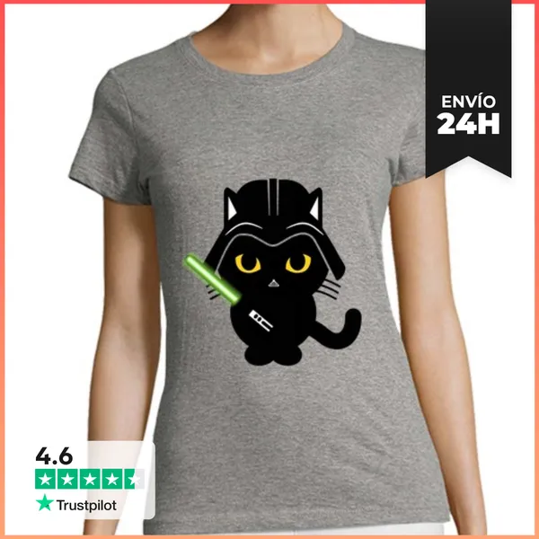 Camiseta Mujer Clásica Cat Vader LaTostadora