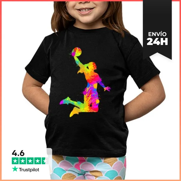 Camiseta Clásica Para Niños Baloncesto Niña Mujeres Niñas