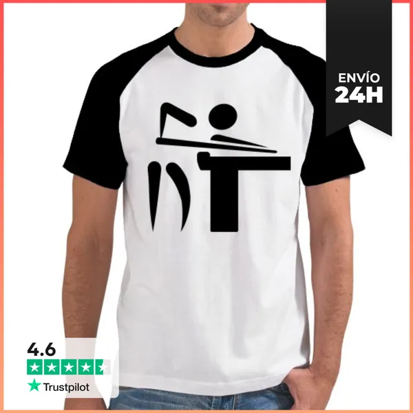 Camiseta Hombre, Estilo Béisbol Jugador De Billar De La Piscina