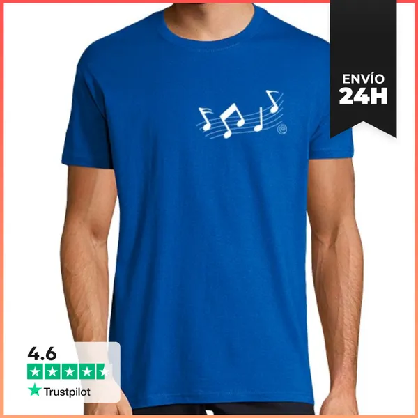 Camiseta Hombre Clásica NOTAS MUSICALES LaTostadora