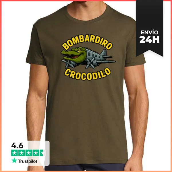 Camiseta Hombre Clásica Bombardiro Crocodilo LaTostadora