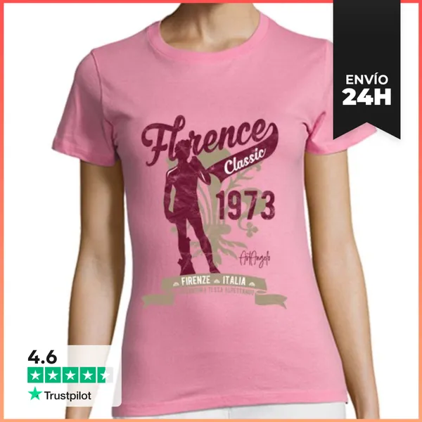 Camiseta Mujer Clásica Clásico De Florencia LaTostadora