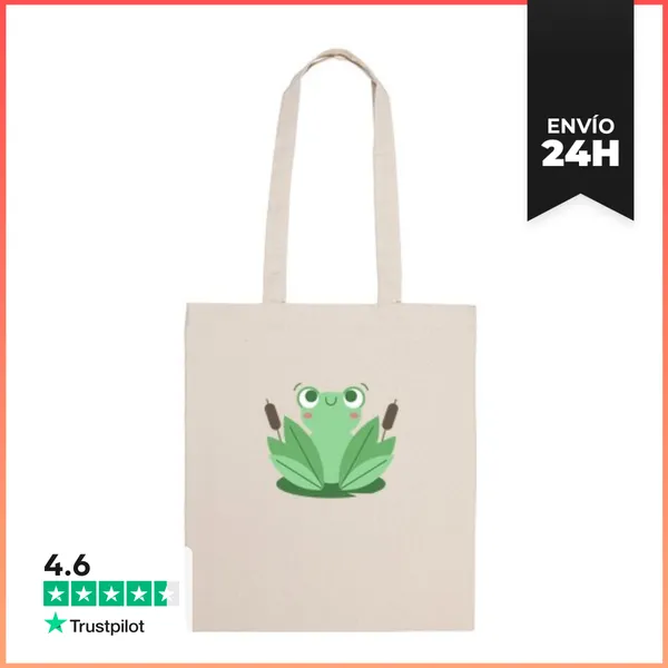Bolsa De Tela Rana Hojas De Espadaña LaTostadora