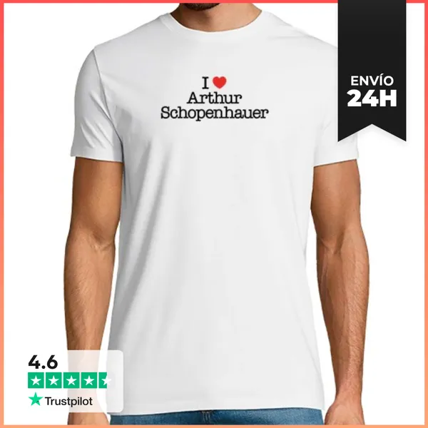Camiseta Hombre Clásica I Love Arthur Schopenhauer LaTostadora