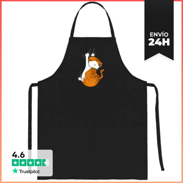 Delantal Gato-cortinas-delantal LaTostadora
