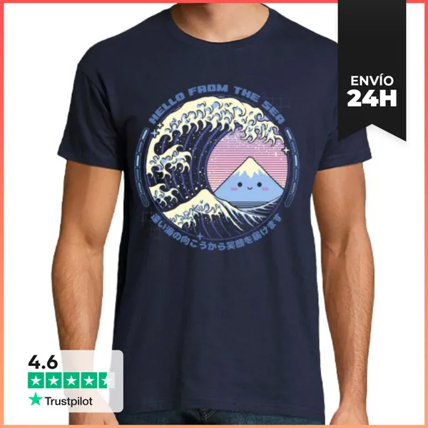 Camiseta Hombre Clásica Hello Wave LaTostadora
