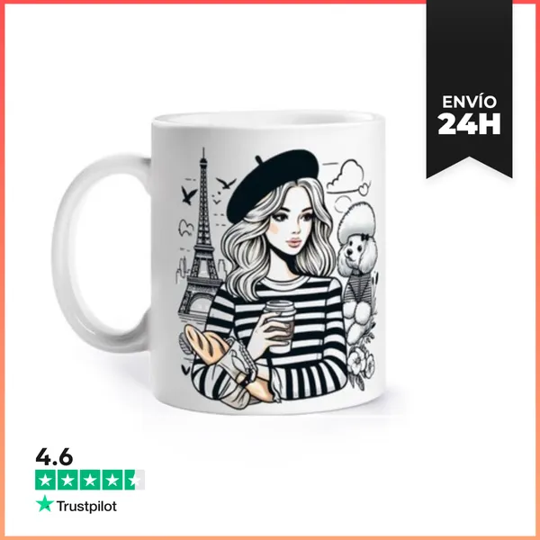 Taza Moda En París Joven Compras Precio Taza Para Personalizar