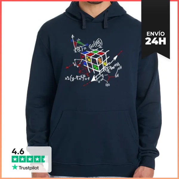 Sudadera Unisex Con Capucha Rubik Esquema LaTostadora