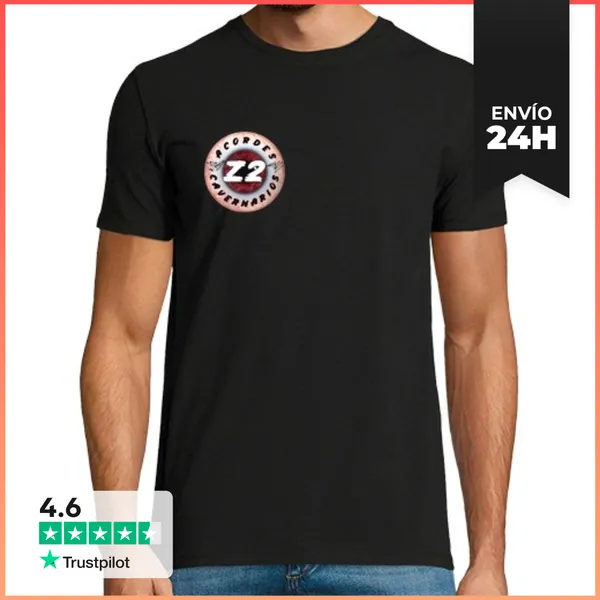 Camiseta Hombre Clásica Logo Z2 Corazón Manga Corta Hombre