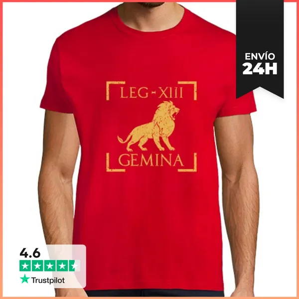 Camiseta Hombre Clásica Legio Xiii Gemina León Emblema Legión R