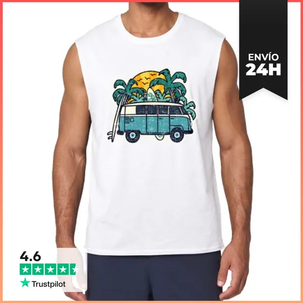 Camiseta Sin Mangas HappyTime Vintage LaTostadora