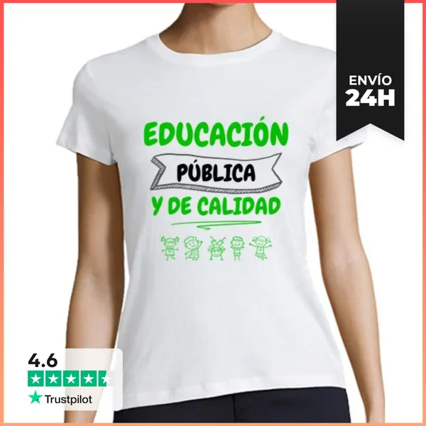 Camiseta Mujer Clásica Educación Pública Y De Calidad LaTostadora