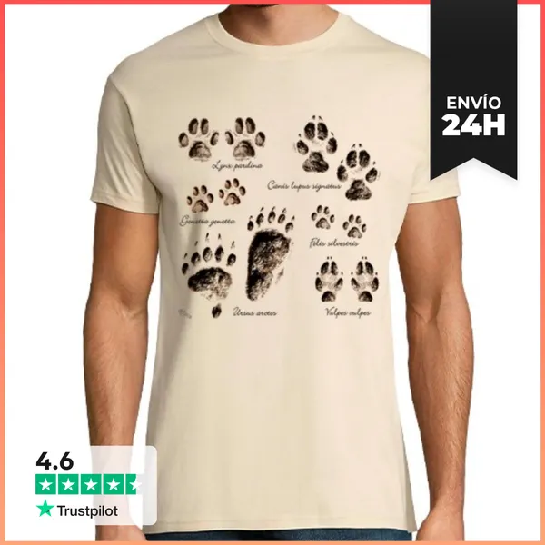 Camiseta Hombre Clásica Huellas LaTostadora