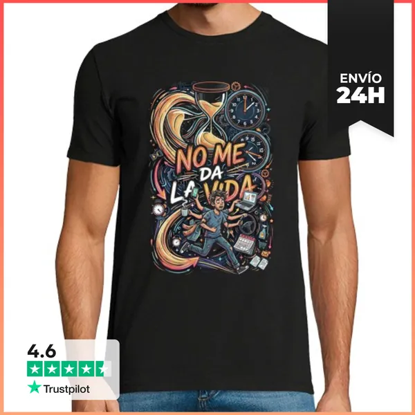 Camiseta Hombre Clásica No Me Da La Vida, Hombre LaTostadora