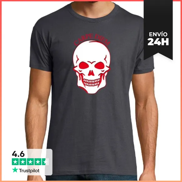 Camiseta Hombre Clásica Calavera LaTostadora