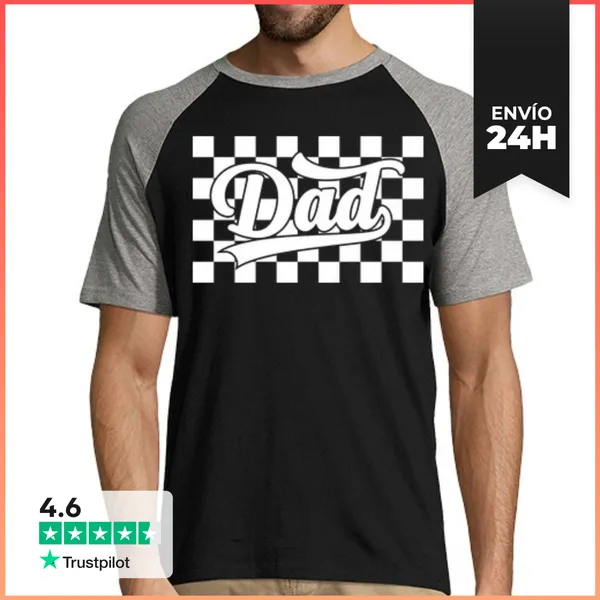 Camiseta Hombre, Estilo Béisbol DAD RETRO VINTAGE LaTostadora
