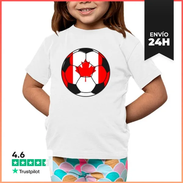Camiseta Clásica Para Niños Equipo De Fútbol Canadá LaTostadora