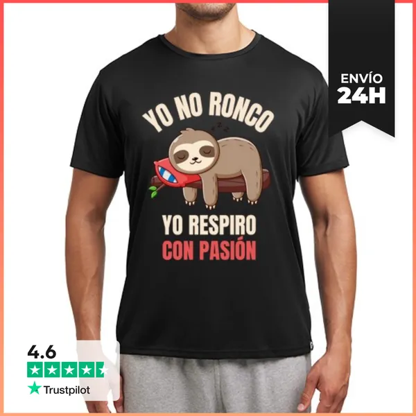 Camiseta Deportiva Hombre Yo No Ronco Yo Respiro Con Pasión