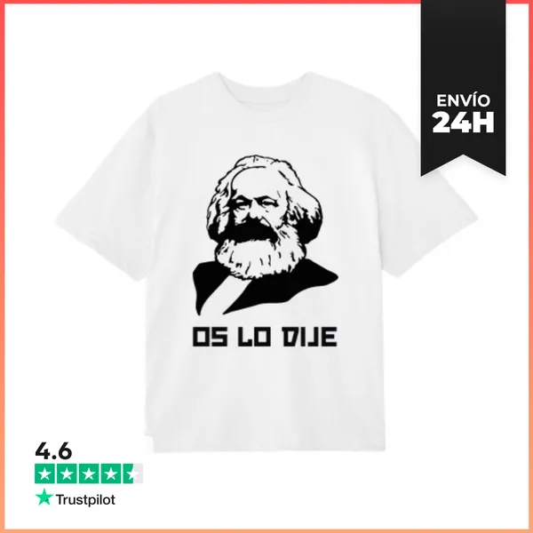 Camiseta Oversize Os Lo Dije - Karl Marx LaTostadora