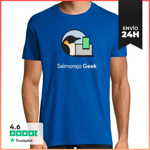 Camiseta Hombre Clásica Hombre, Manga Corta, Azul Royal, Calidad