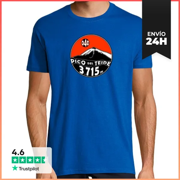 Camiseta Hombre Clásica TEIDE 3715m RETO 040 CLUB LaTostadora