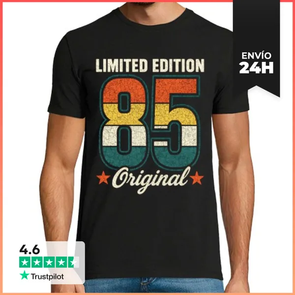 Camiseta Hombre Clásica 85 Edición Limitada Original 40 Años