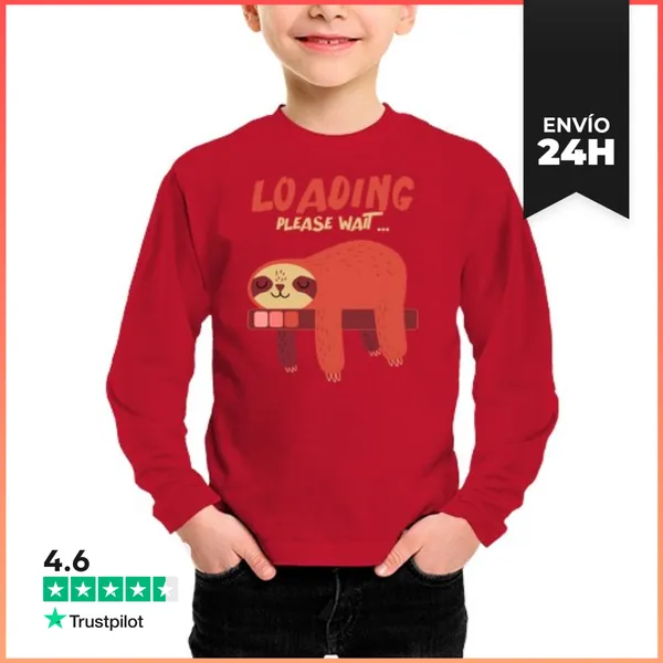 Camiseta Manga Larga Para Niños Cargando LaTostadora