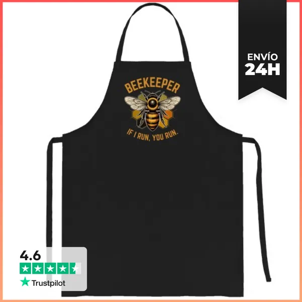 Delantal Beekeeper If I Run You Run Funny Beekeeping Beekeeper
