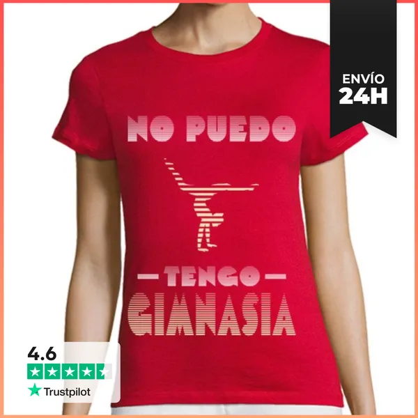 Camiseta Mujer Clásica No Puedo Tengo Gimnasia Camiseta Mujer