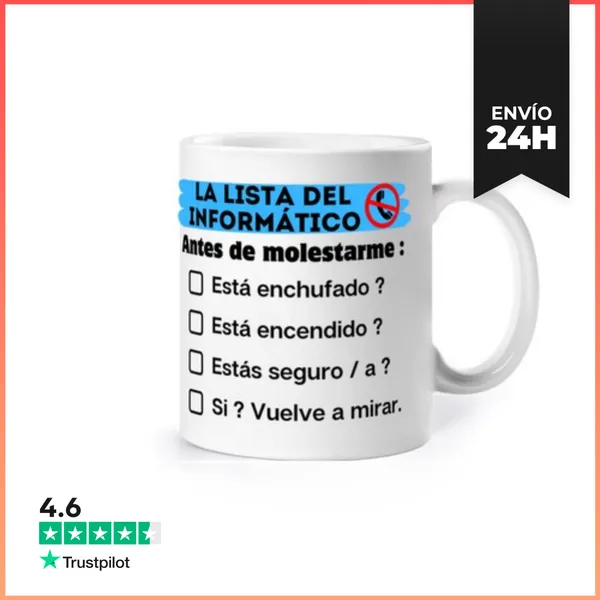Taza Lista Del Informatico LaTostadora
