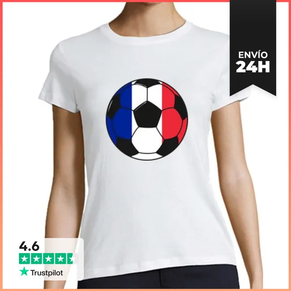 Camiseta Mujer Clásica Equipo De Fútbol Francia LaTostadora