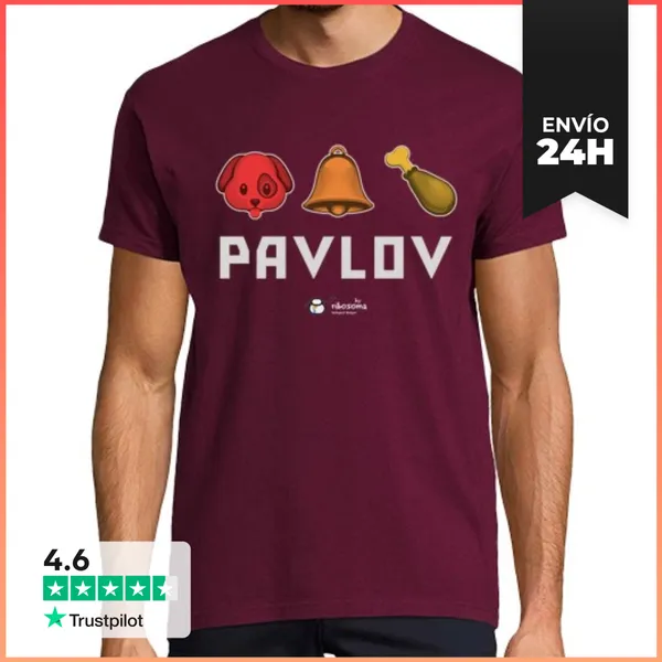 Camiseta Hombre Clásica Pavlov (fondos Oscuros) LaTostadora