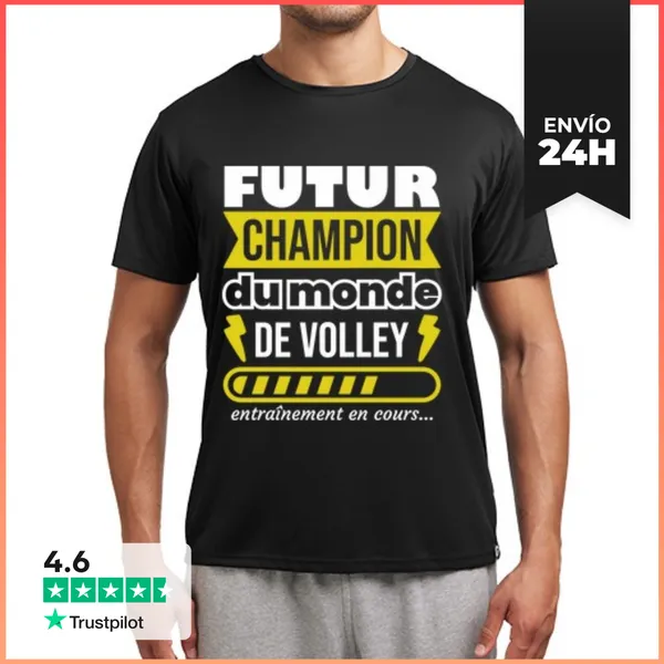 Camiseta Deportiva Hombre Futuro Campeón De Voleibol LaTostadora