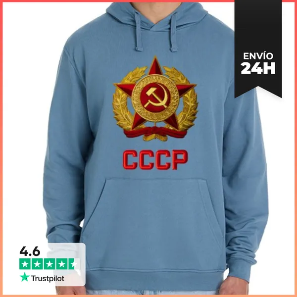 Sudadera Unisex Con Capucha Cccp Unión Soviética Rusia Moscú