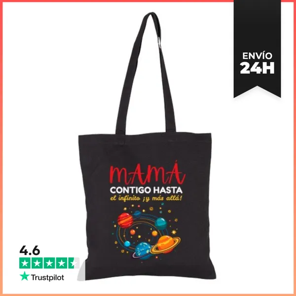 Bolsa De Tela Mamá Contigo Hasta El Infinito Y Más Allá