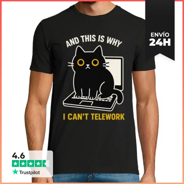 Camiseta Hombre Clásica No Puedo Teletrabajar LaTostadora