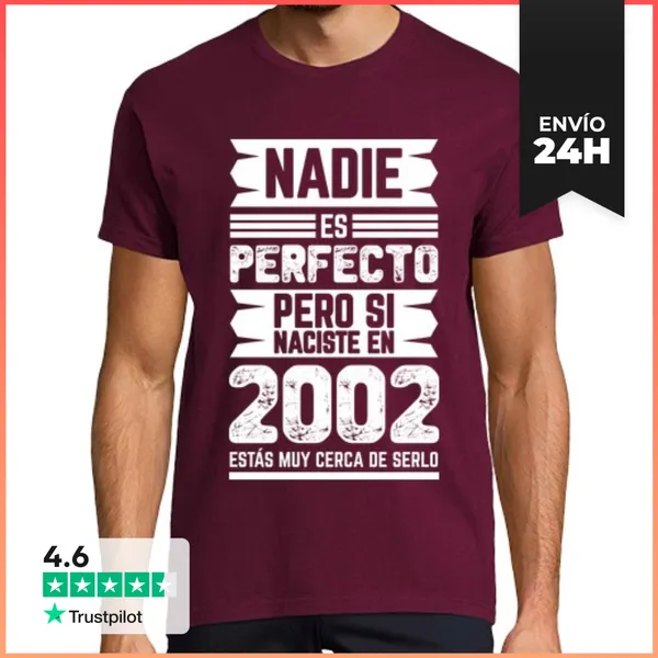 Camiseta Hombre Clásica Nadie Es Perfecto, Pero Si Naciste En