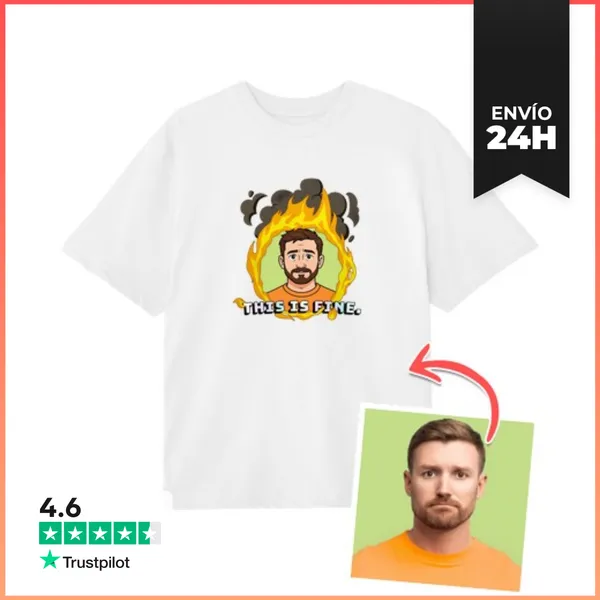 Camiseta Oversize Efecto Ilustración Camiseta Oversize This Is