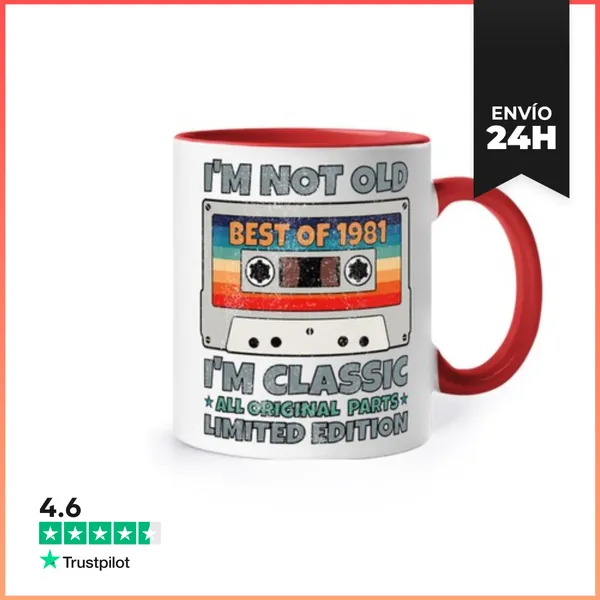 Taza De Colores Lo Mejor De 1981 Regalo De Edición Limi