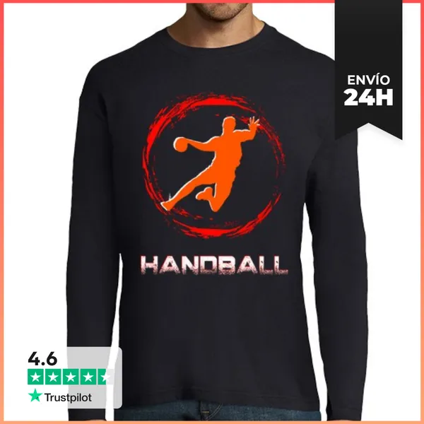 Camiseta Hombre Manga Larga Diseño 4611769, Handball LaTostadora