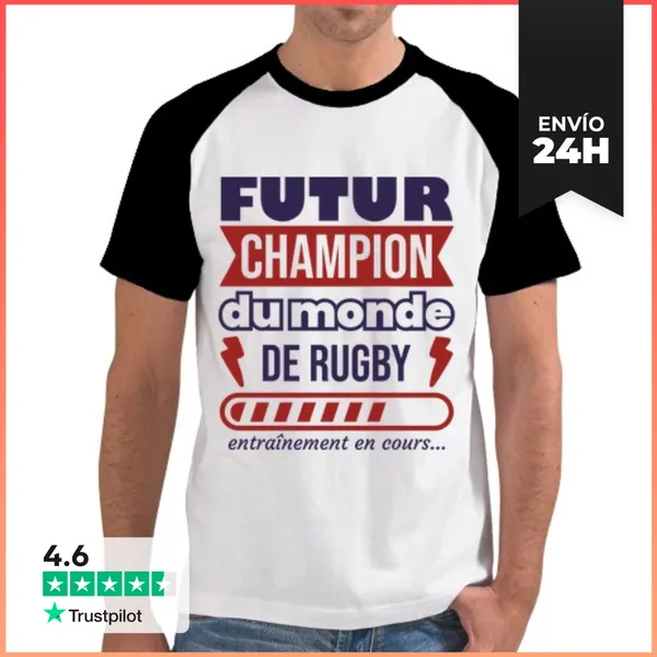 Camiseta Hombre, Estilo Béisbol Futuro Campeón Mundial De Rugby