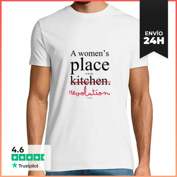 Camiseta Hombre Clásica Hombre, Manga Corta, Blanco, Calidad
