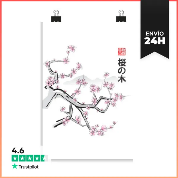 Póster Vertical Cherry Sumi 2 LaTostadora