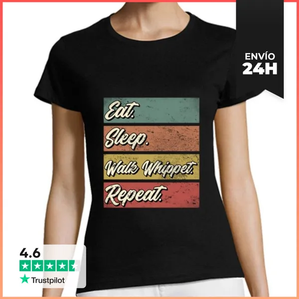 Camiseta Mujer Clásica Regalo De Dueño De Raza De Perro Whippe