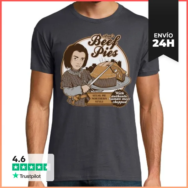 Camiseta Hombre Clásica Arya's Beef Pies LaTostadora