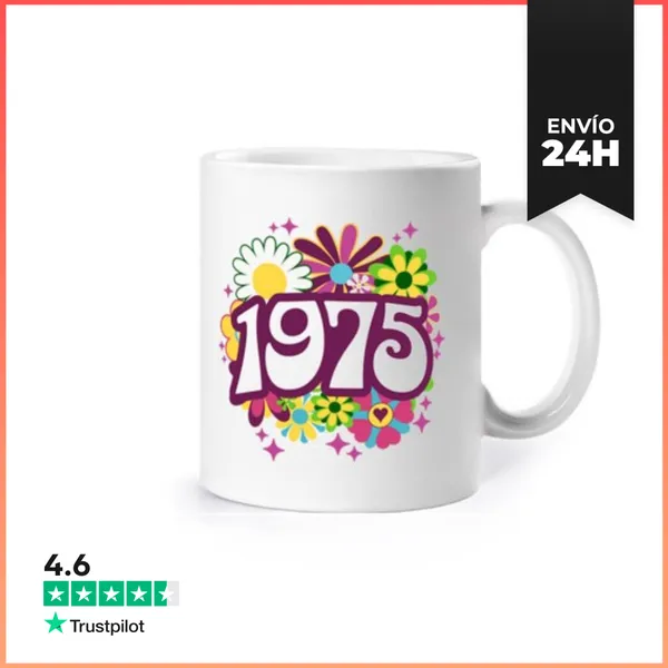 Taza Año 1975 50 Años Cumpleaños Mujer LaTostadora