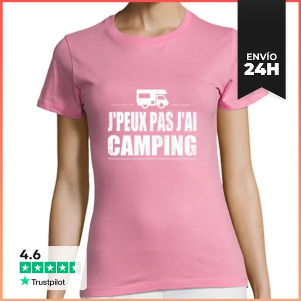 Camiseta Mujer Clásica Jpeux Jai No Acampar LaTostadora