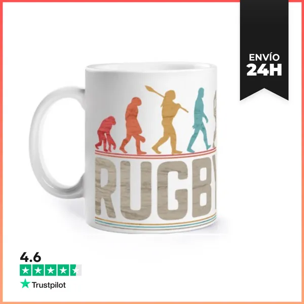Taza Evolución Del Rugby Jugador De Rugby LaTostadora